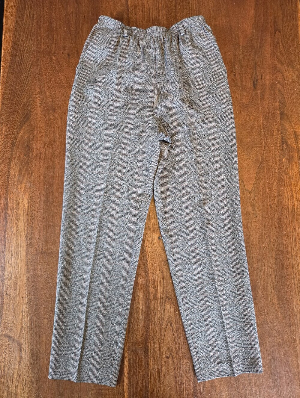 Alfred Dunner Vintage Plaid Elastic Waist Dress Pants Size 8 Made in USA